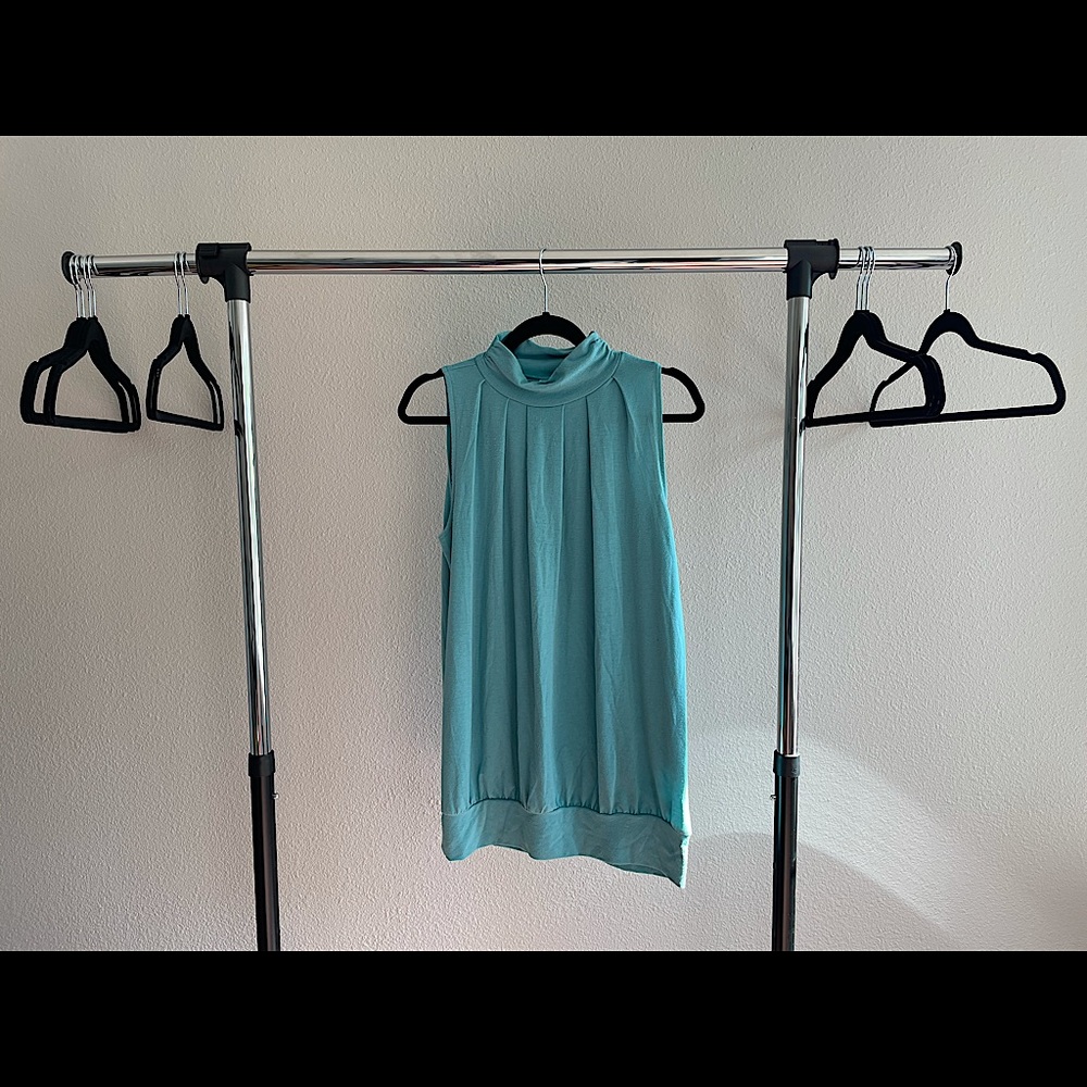 Blue Sleeveless Turtleneck TankTop Medium